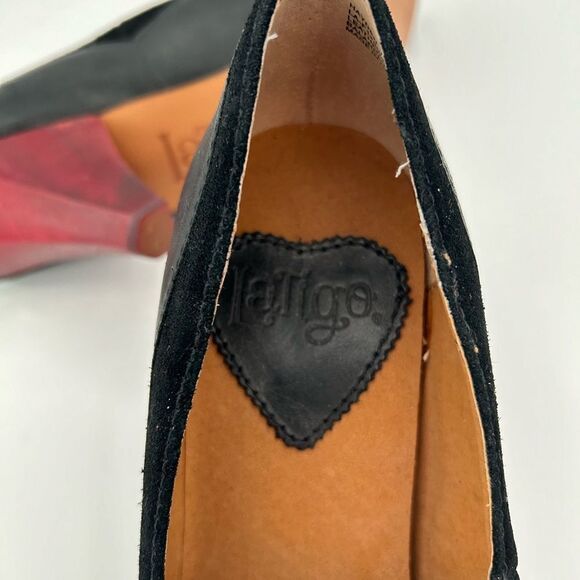 LATIGO black leather and suede heels, size 7.5, new - Picture 5 of 5